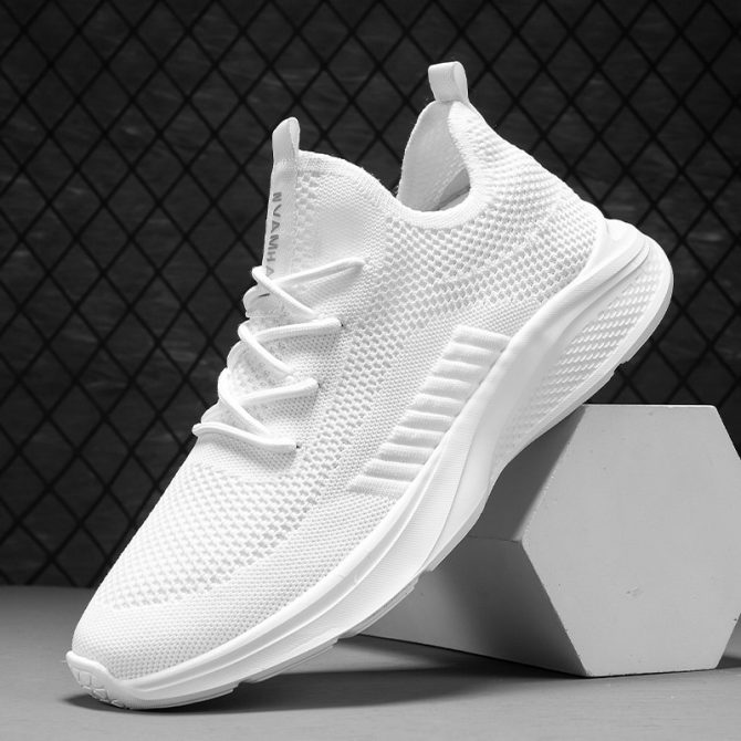 White Sneakers Shoes for Men Breathable Casual Couple Sports Running Walking Shoes